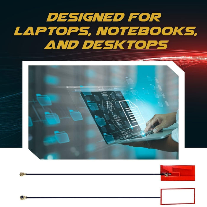 Set mit 2 x 10 cm (4 Zoll) Hochleistungsantenne für MHF4 (IPEX4) kompatible 2,4 GHz 5 GHz für WiFi 5- und 6-Adapter, Laptops, Notebooks und Desktops
