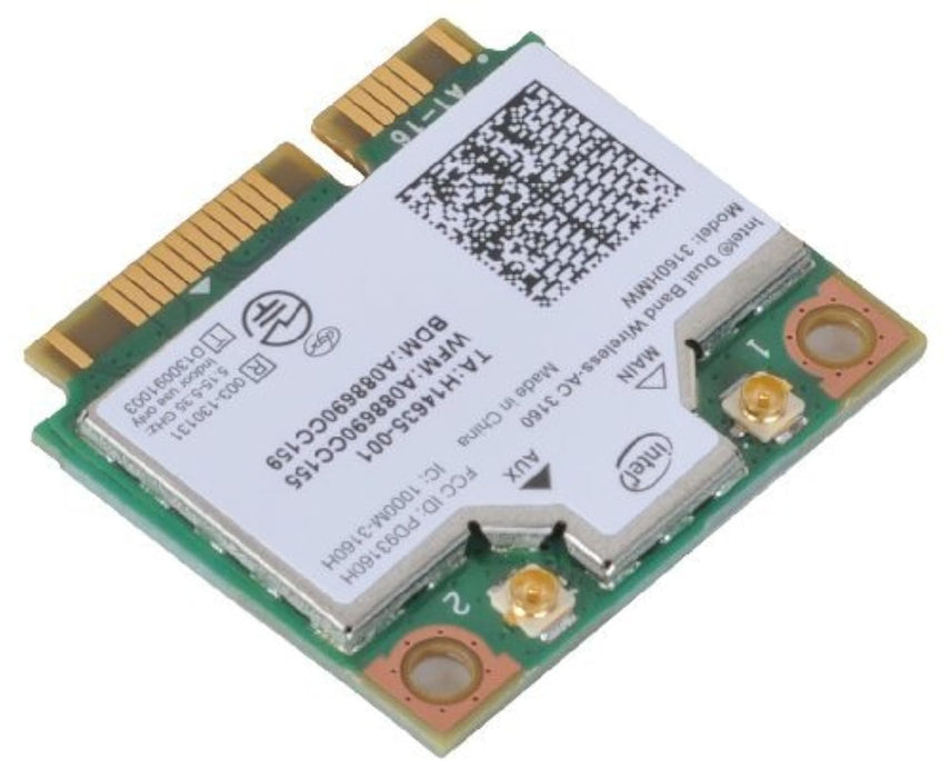 Intel Dual Band Wireless AC + Bluetooth Mini PCIe Card Supports 2.4 and 5.8Ghz B/G/N/AC Bands