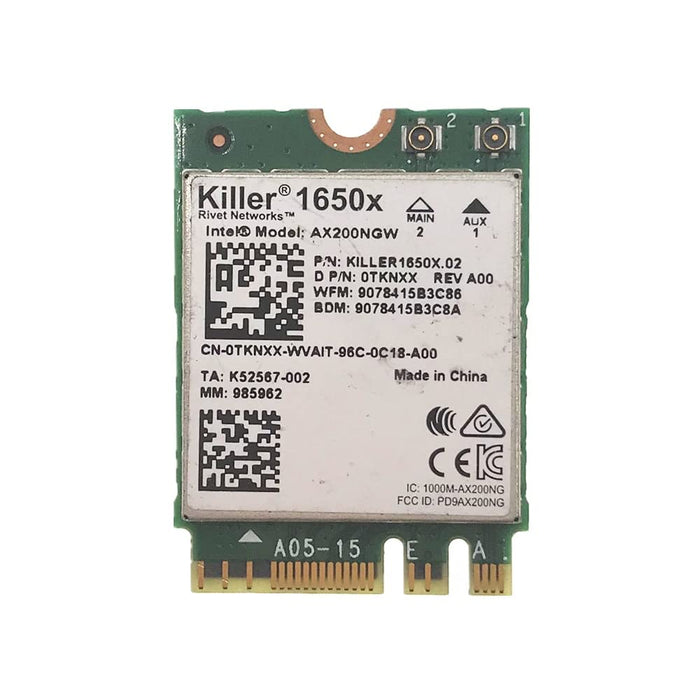 Killer Wi-Fi 6 AX1650 1650X AX200NGW 2.4Gbps Dual Band Bluetooth-Compatible 5.1 NGFF Card