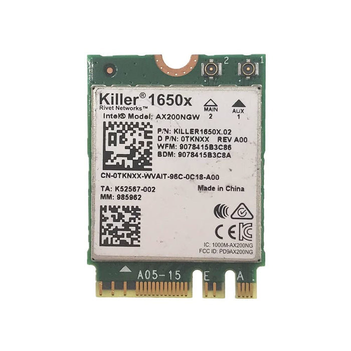 for Killer Wi-Fi 6 AX1650 1650X AX200NGW 2.4Gbps Dual Band Bluetooth-Compatible 5.1 NGFF Card