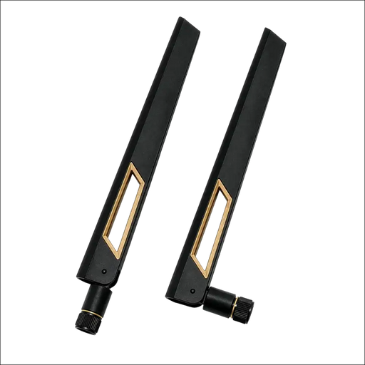 HIGHZER0 ELECTRONICS WIFI ROUTER ANTENNA SMA MALE, REDUCE DEAD ZONES, MESH SYSTEMS 10DBI TRI-BAND ADJUSTABLE EXTERNAL PAIR | BLACK/BRONZE