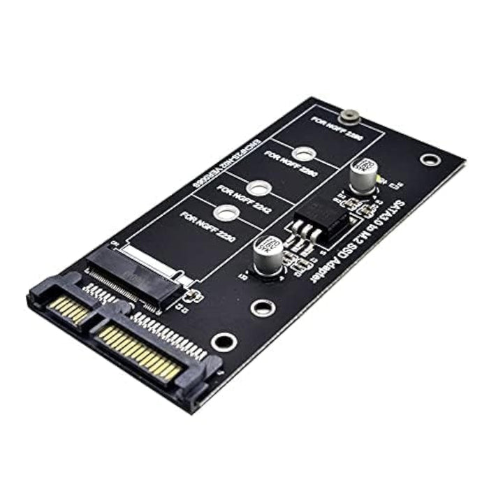 NGFF M.2 Adapter M2 SATA3 Raiser M.2 zu SATA Adapter SSD M2 zu SATA Erweiterungskarte B Key Support 30/42/60/80mm