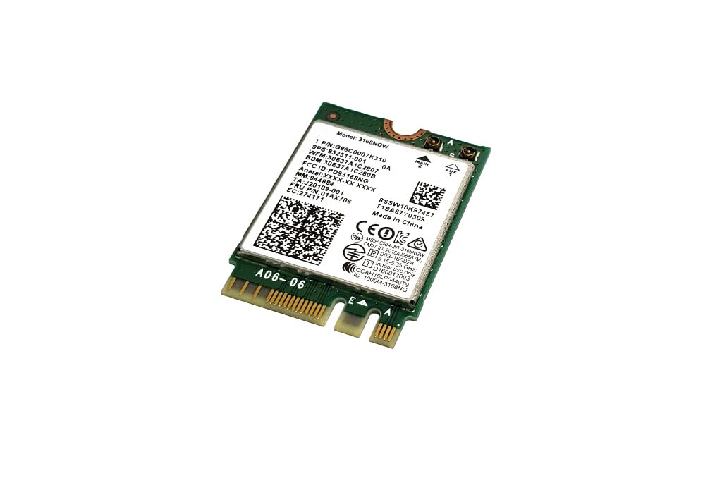 Intel 3168NGW Dual Band Wireless-AC 3168 PCI-Express 802.11ac WLAN Bluetooth 4.2 WiFi Karte G86C0007K310