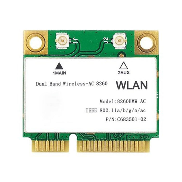 HighZer0 Electronics Wireless-AC 8260 Half Mini PCIe Network Card | 867 Mbps with Bluetooth 4.2 Support | HMC WLAN Replacement Part 8260.HMWG Wi-Fi Card 8260HMW