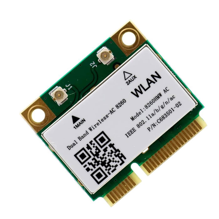 HighZer0 Electronics Wireless-AC 8260 Half Mini PCIe Network Card | 867 Mbps with Bluetooth 4.2 Support | HMC WLAN Replacement Part 8260.HMWG Wi-Fi Card 8260HMW