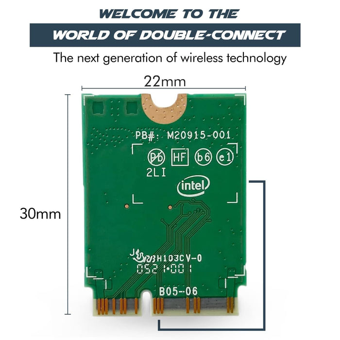HighZer0 Electronics AX411 WiFi 6E Card | Tri-Band Wi-Fi | Up to 3.0 Gbps | CNVio2 M.2 Wifi Card for PC | Supports Bluetooth 5.3 | Requires Intel 12th+ Gen CPU Windows 10/11, Linux | AX411NGW