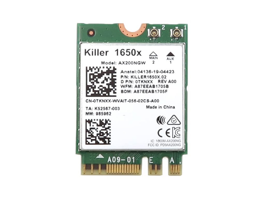 Killer Wi-Fi 6 AX1650 1650X AX200NGW 2.4Gbps Dual Band Bluetooth-Compatible 5.1 NGFF Card