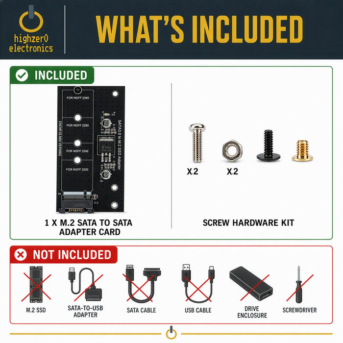M.2 SATA to SATA Adapter Card | B-Key & B+M Key SSD Converter M2 2230-2280