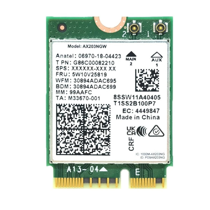 HighZer0 Electronics AX203 WiFi 6 Card | Dual Band Wi-Fi | 1.2 Gbps | CNVio2 M.2 Wifi Card for PC | Supports Bluetooth 5.2 | Requires Intel 10th+ Gen CPU with Windows 10+ or Linux | AX203NGW