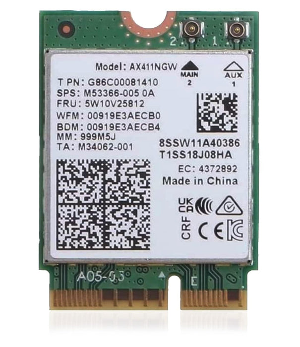 HighZer0 Electronics AX411 WiFi 6E-Karte | Tri-Band-WLAN | Bis zu 3,0 Gbit/s | CNVio2 M.2-WLAN-Karte für PC | Unterstützt Bluetooth 5.3 | Erfordert Intel-CPU der 12. Generation oder höher Windows 10/11, Linux | AX411NGW