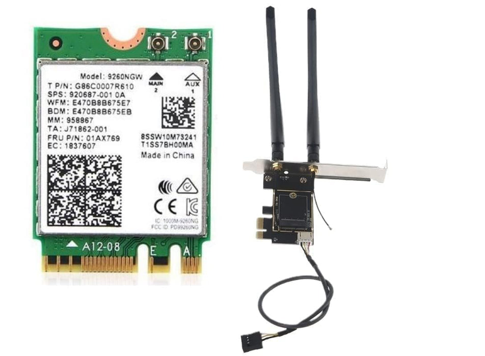 AC9260 Desktop-WLAN-Kit | PCIe x4 | 1,73 Gbit/s | Bluetooth 5.1-Unterstützung | Wi-Fi 5 Wireless-AC Nein vPro 9260NGW