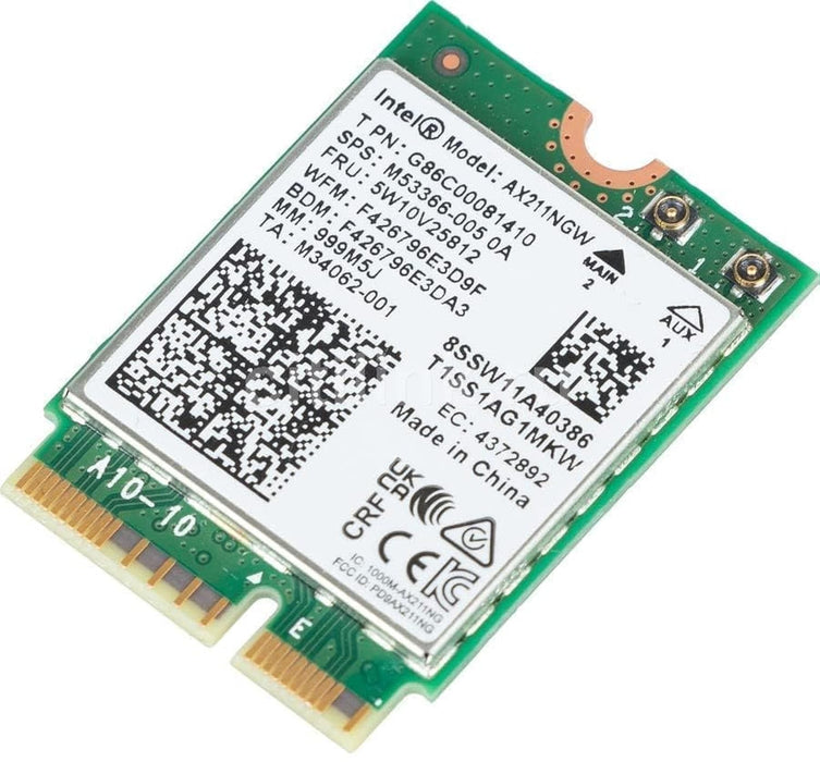 WiFi 6E Adapter for Intel AX211 | Tri-Band, Up to 2.4 Gbps | CNVio2 M.2  | Bluetooth 5.3 Support | Requires Intel 11th Gen and Above CPUs, Windows 10/11, Linux | AX211NGW