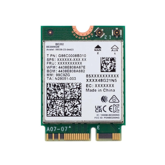 HighZer0 Electronics BE202 WiFi 7 Card | M.2 PCIe WiFi Card | Tri-Band 2.4/5/6 GHz | Up to 2.4 Gbps | WiFi Card for PC | Supports Bluetooth 5.4 & Intel PCs with Windows 11 | BE202NGW