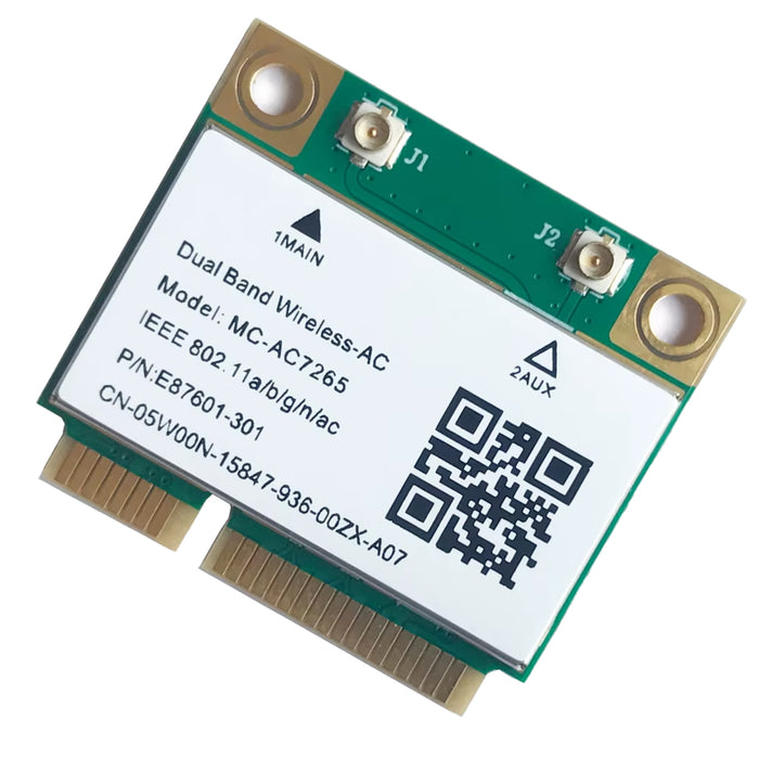 HighZer0 Electronics Wireless-AC 7265 Half Mini PCIe Network Card | 867 Mbps with Bluetooth 4.0 Support | HMC WLAN Replacement Part 7265.HMWG Wi-Fi Card 7265HMW