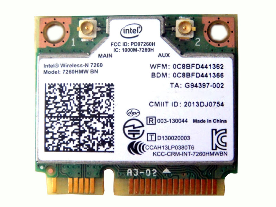 Legacy Mini-PCIe Wi-Fi Card for Intel Centrino 7260 | Half Mini PCIe Network Card | 300 Mbps with Bluetooth 4.0 Support | HMC WLAN Replacement Part 7260.HMW Wi-Fi Card 7260HMW