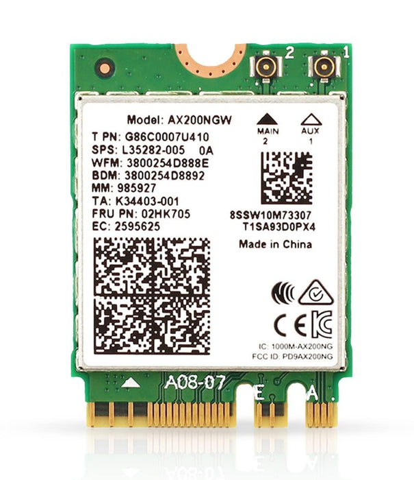 HighZer0 Electronics AX200 Wi-Fi 6 Adapter | Dual-Band 802.11ax M.2 Wifi Card for PC | Up to 2.4 Gbps | No vPro | Supports Bluetooth 5.2 & Intel, AMD AX200NGW (Wi-Fi 6)