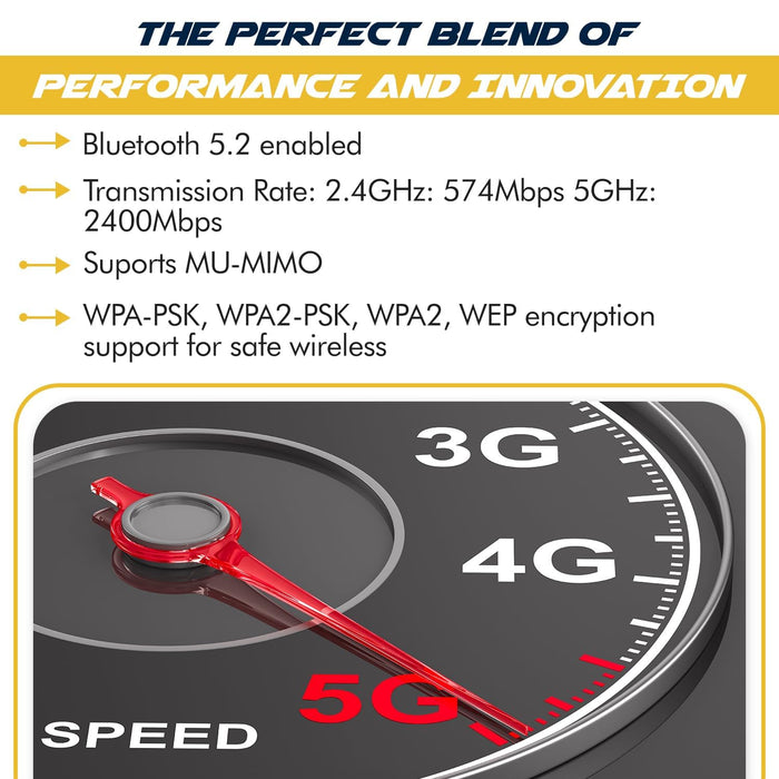 HighZer0 Electronics AX1650x Killer Series WiFi 6 Upgrade | Gaming WiFi Adapter | M.2 Wifi Card for PC | 2.4 Gbps WiFi for PC | Supports Bluetooth 5.2 & Intel, AMD, Windows 10+, Linux