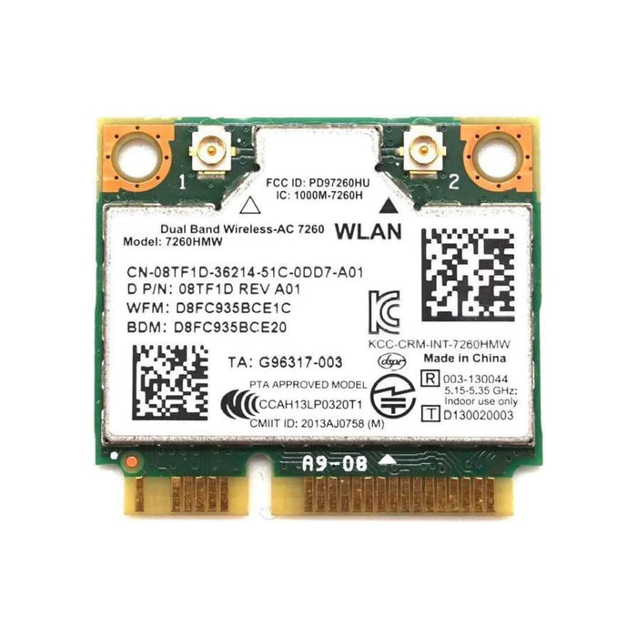 HighZer0 Electronics Wireless-AC 7260 Half Mini PCIe Netzwerkkarte | 867 Mbit/s mit Bluetooth 4.0 Unterstützung | HMC WLAN Ersatzteil 7260.HMWG Wi-Fi Karte 7260HMW