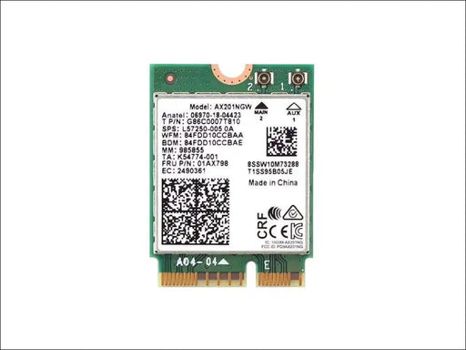 HIGHZER0 ELECTRONICS WIFI 6 CARD AX201NGW, LAPTOP SYSTEMS, DUAL BAND CNVIO2 M.2 802.11AX WLAN BLUETOOTH 5.1 L57250-005 COMPATIBLE