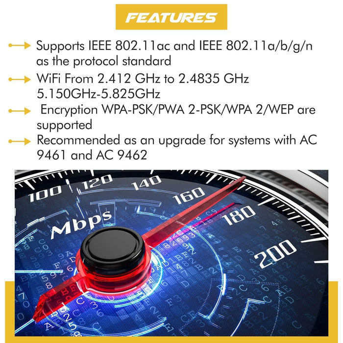 HighZer0 Electronics AC 9560 CNVio Legacy WiFi-Adapter für PC | WiFi 5 Dual Band 802.11ac | Bis zu 1,73 Gbit/s | Unterstützt Bluetooth 5.1 Windows und Linux | Erfordert Intel-CPU der 8.-9. Generation | 9560NGW