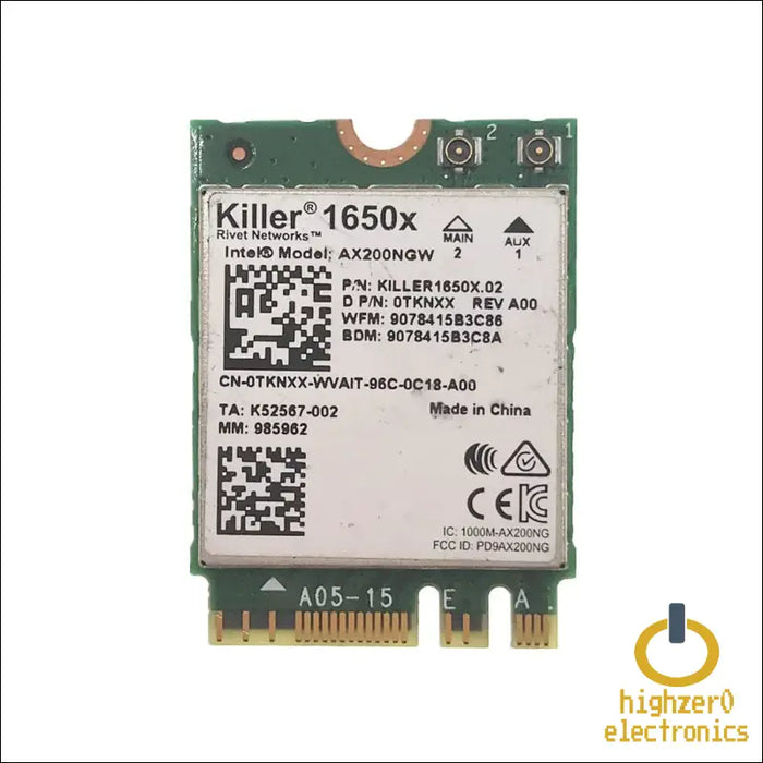 For Killer Wi-fi 6 Ax1650 1650x Ax200ngw 2.4gbps Dual Band Bluetooth-compatible 5.1 Ngff Card