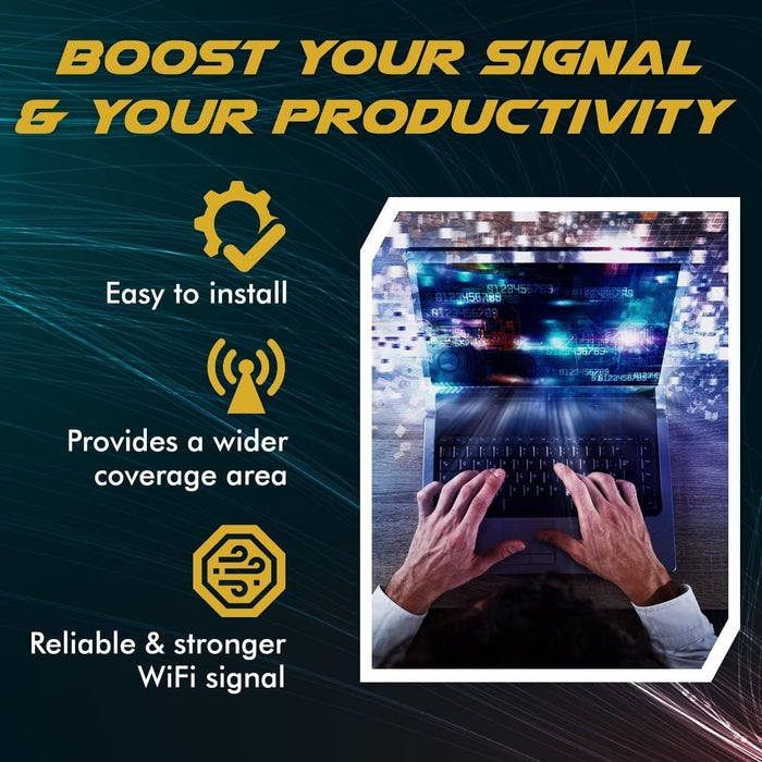 WiFi Antenna for PC, Laptop, Desktop & Motherboard | 2.4GHz/5GHz/6GHz | 1st Generation U.FL (Compatible with MHF1) Connectors on Mini PCIe Wi-Fi Cards | 2-Pack 20cm (8in)