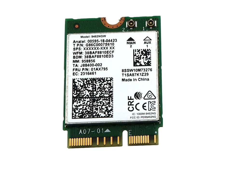 Intel 9462NGW Dual Band Wireless-AC 9462 CNVio M.2 802.11ac WLAN Bluetooth 5.1 WiFi Karte SW10M73276 8SSW10M73276
