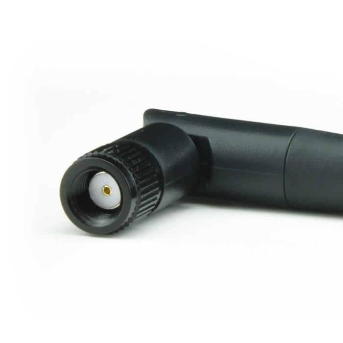 Black 3dBi Dual Band Signal Booster Mini Wi-Fi Antennas (2.4GHz/5GHz-5.8GHz) with RP-SMA Male Connector for Wireless Camera, Router, Hotspot - 2 Pack