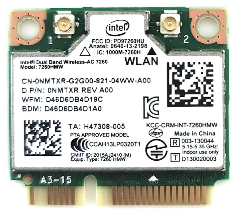 Intel Dual Band Wireless-AC 7260 Network Adapter (7260.HMWWB.R)