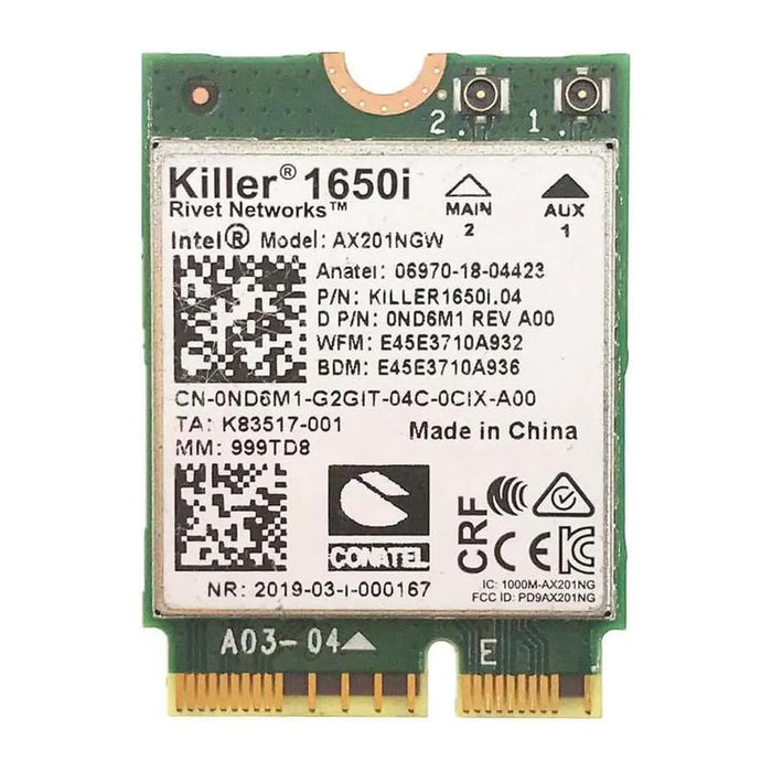 HighZer0 Electronics AX1650i Killer Series WiFi 6 Adapter | Gaming WiFi Adapter | CNVio2 M.2 Wifi Card | 2.4 Gbps WiFi for PC | Bluetooth 5.2 Support | Requires Intel 10th+ Gen CPU