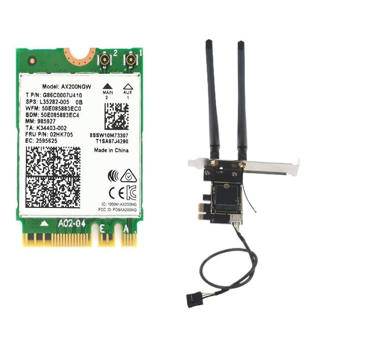 AX200 Desktop Wi-Fi Kit | 2.4 Gbps | Bluetooth 5.2 Support | PCIe x4 | Wi-Fi 6 Wireless-AX No vPro AX200NGW