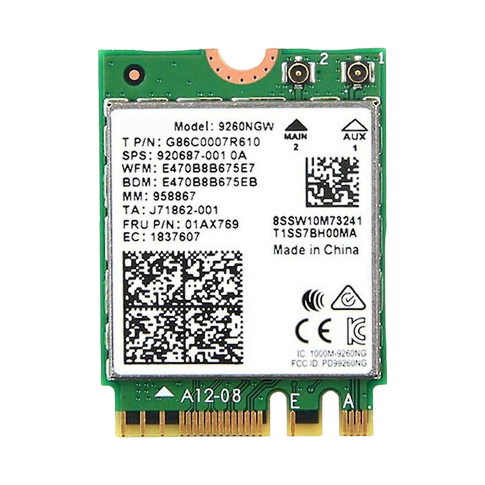 Legacy M.2 WiFi 5 Card for Intel 9260NGW with Bluetooth 5.1 Up to 1.73Gbps