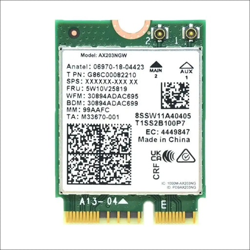 HIGHZER0 ELECTRONICS WIFI 6 CARD AX203, CNVIO2 UPGRADE | DUAL BAND WI-FI | 1.2 GBPS | M.2 FOR PC | SUPPORTS BLUETOOTH 5.2 | REQUIRES INTEL