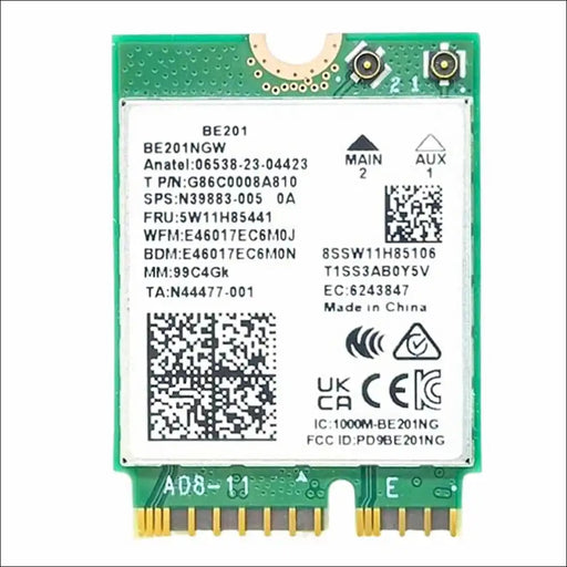 HIGHZER0 ELECTRONICS WIFI 7 CARD BE201NGW, ULTRA-LOW LATENCY BE201 | TRI-BAND WI-FI | UP TO 5.8 GBPS | CNVIO3 M.2 FOR PC | SUPPORTS