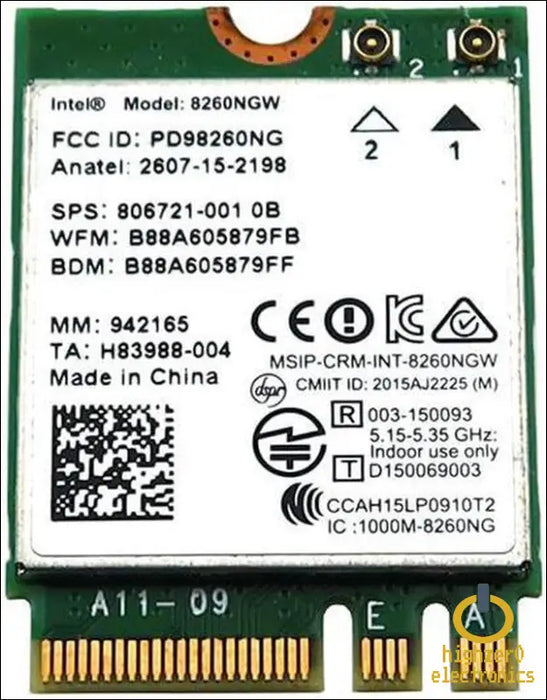 Highzer0 Electronics Wireless-ac 8260 Legacy Wi-fi Adapter | 867mbps Wifi with Bluetooth 4.2 | 2.4ghz & 5ghz Network Card | Supports Intel