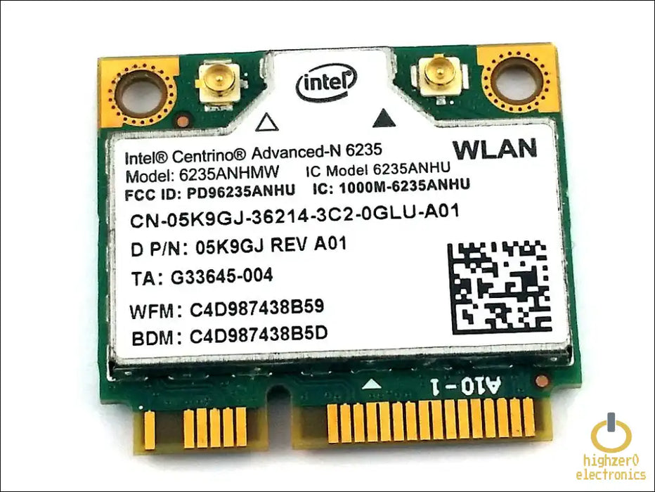 HIGHZER0 ELECTRONICS LEGACY WIFI 4 & 5 CARD HALF MINI PCIE, INTEL SMART CONNECT, ONLINE GAMING WIRELESS-N 6235 CENTRINO NETWORK | 300 MBPS