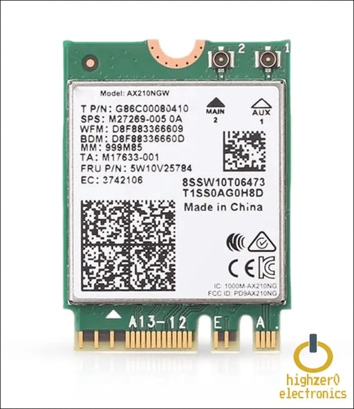 For Intel Ax210 Wifi 6e Adapter | Tri-band 2.4/5/6 Ghz | Up To 2.4 Gbps | M.2 For Pcs | Bluetooth 5.3 Compatible | Works With Amd Windows