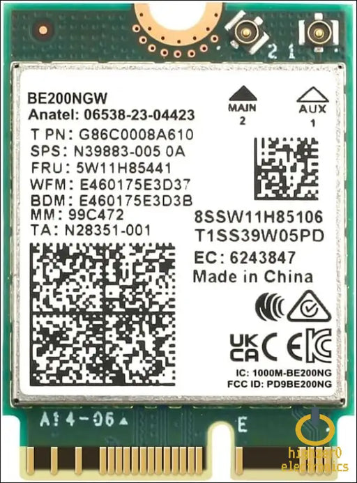 For Intel Be200 Wifi 7 Adapter | M.2 Pcie Format | Tri-band 2.4/5/6 Ghz | Up To 5.8 Gbps | Card For Pcs | Bluetooth 5.4 Compatible | Pc