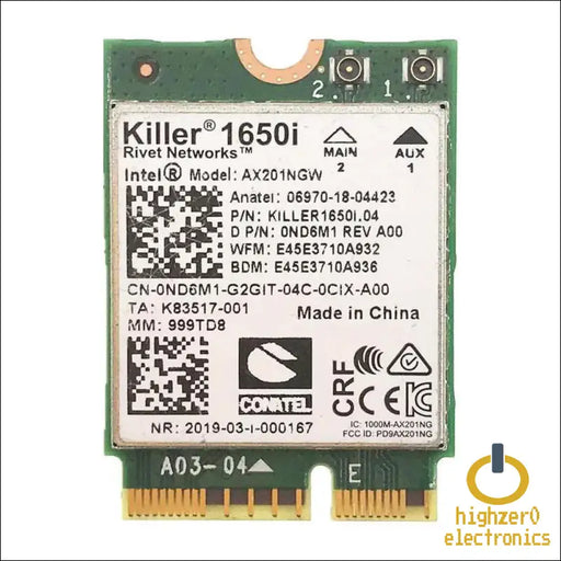 Killer Series for Intel Ax1650i Wifi 6 Gaming Adapter Upgrade | Cnvio2 M.2 Card | 2.4 Gbps Pcs | Bluetooth 5.2 Supported | Designed 10th