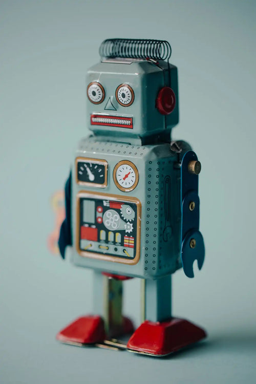 Vintage tin toy robot.