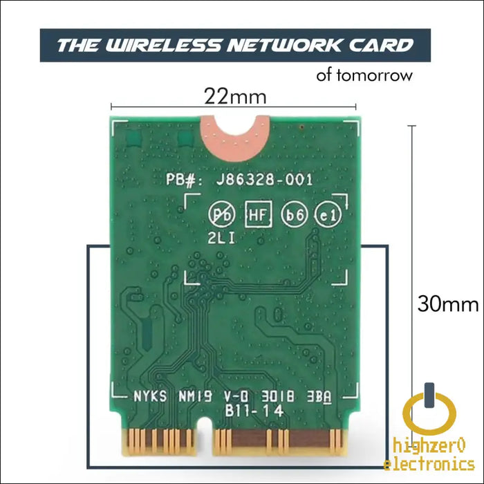 Wifi 6 Adapter for Intel Ax203 | Dual Band Up to 1.2 Gbps | Cnvio2 M.2 | Bluetooth 5.2 Support | Requires 10th Gen and Above Cpus Windows