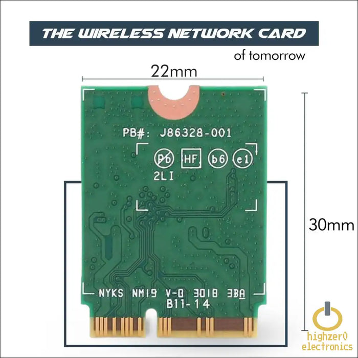 HIGHZER0 ELECTRONICS WIFI 7 CARD BE213NGW, CNVIO3 INTERFACE, 13TH GEN R2 ADAPTER FOR INTEL BE213 | TRI-BAND WIRELESS | UP TO 2.8GBPS | M.2