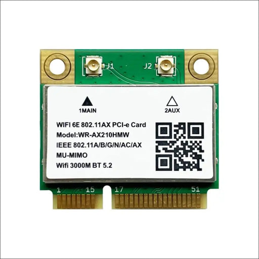 HIGHZER0 ELECTRONICS WIFI 6E CARD AX210 HALF MINI, PCIE NETWORK, WIRELESS | 2.4 GBPS WITH BLUETOOTH 5.3 SUPPORT | HMC WLAN REPLACEMENT PART